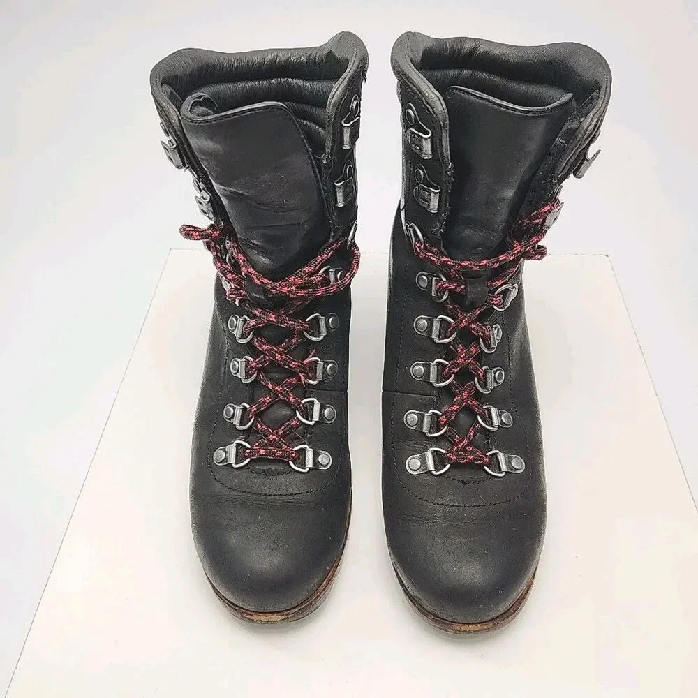 Sorel Boots Winter Snow Women Sz 10 Black Leather 2.5